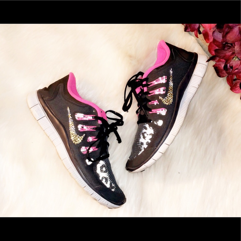 NIKE Leopard Reflective Free Run 5.0 Sneaker